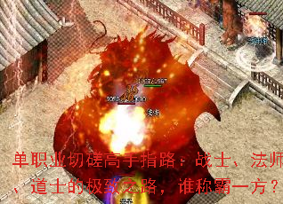 单职业切磋高手指路:战士、法师、道士的极致之路,谁称霸一方? 单职业切磋高手指路:战士、法师、道士的极致之路,谁称霸一方?