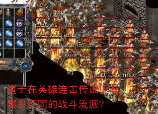 道士在英雄连击传说中有哪些不同的战斗流派? 道士在英雄连击传说中有哪些不同的战斗流派?